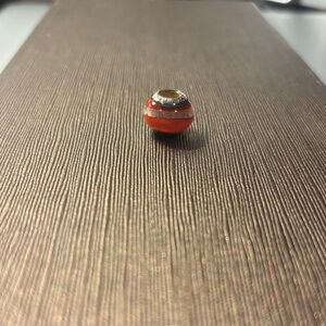 Love links Red and Silver Bead Charm